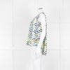 Peter Pilotto Cream Blue Yellow Floral Print Silk Sleeveless Top