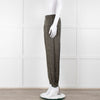 ATM Khaki Snake Print Silk Jogger Style Trousers