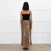 Cefinn Gold Sequin Midi Skirt