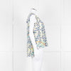 Peter Pilotto Cream Blue Yellow Floral Print Silk Sleeveless Top