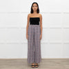 Joseph Cream Blue Red Mix Check Wide Leg Trousers