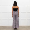 Joseph Cream Blue Red Mix Check Wide Leg Trousers