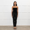Joseph Black Leather and Gabardine Leggings