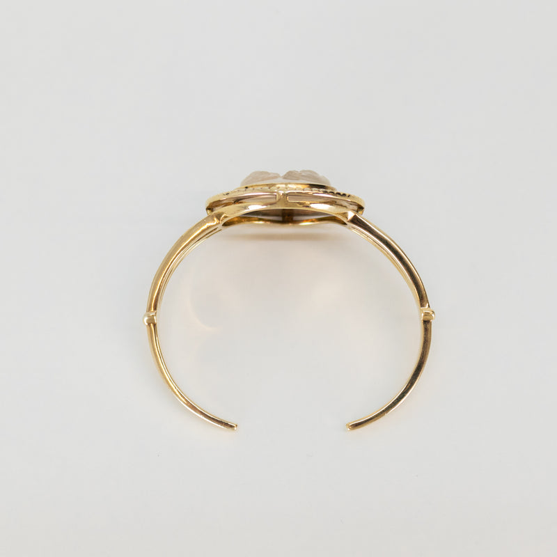 Lalique Gold Plated Sterling Silver Bangle