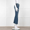 Frame Blue Denim Flared Cropped Jeans