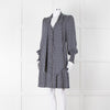 Me + Em Navy Polka Dot Flower Short Fit & Flare Dress