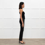 Joseph Black Leather and Gabardine Leggings
