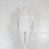 Ganni White Cotton Poplin Sleeveless Tie Shoulder Top