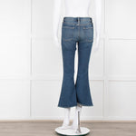 Frame Blue Denim Flared Cropped Jeans