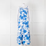 Me + Em Scribbled  Blue & White Flower Print Strappy Dress