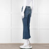 Frame Blue Denim Flared Cropped Jeans
