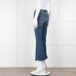 Frame Blue Denim Flared Cropped Jeans