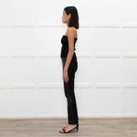 Joseph Black Leather and Gabardine Leggings
