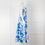 Me + Em Scribbled  Blue & White Flower Print Strappy Dress