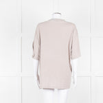 Acne Studios Grey Embroidered Slogan Oversized T-Shirt