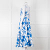 Me + Em Scribbled  Blue & White Flower Print Strappy Dress