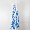 Me + Em Scribbled  Blue & White Flower Print Strappy Dress