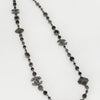 Chanel Gunmetal Silver Pearl Diamante CC Long Necklace