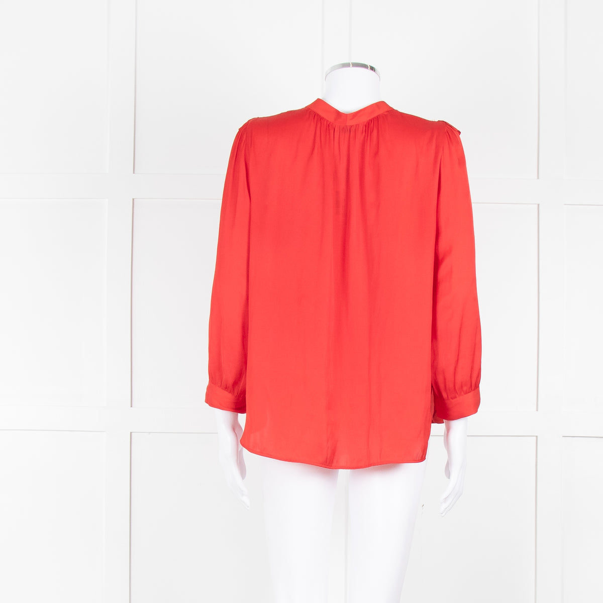 Zadig & Voltaire Red Frill Detail Satin Shirt