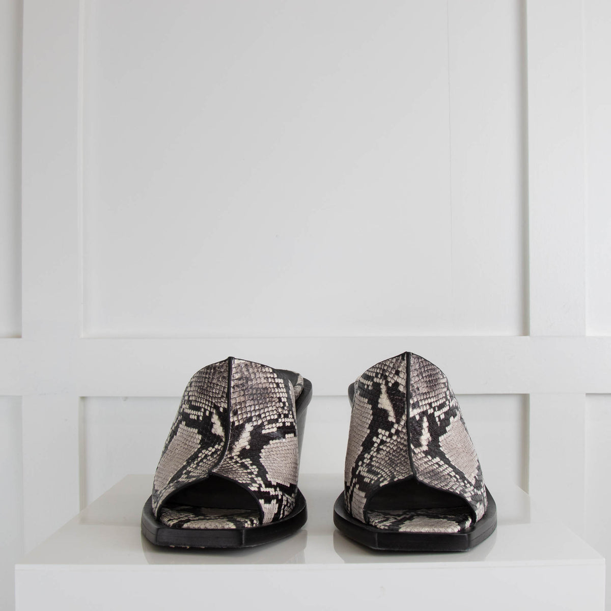 Rag & Bone Santiago Snakeskin Wedge Mules