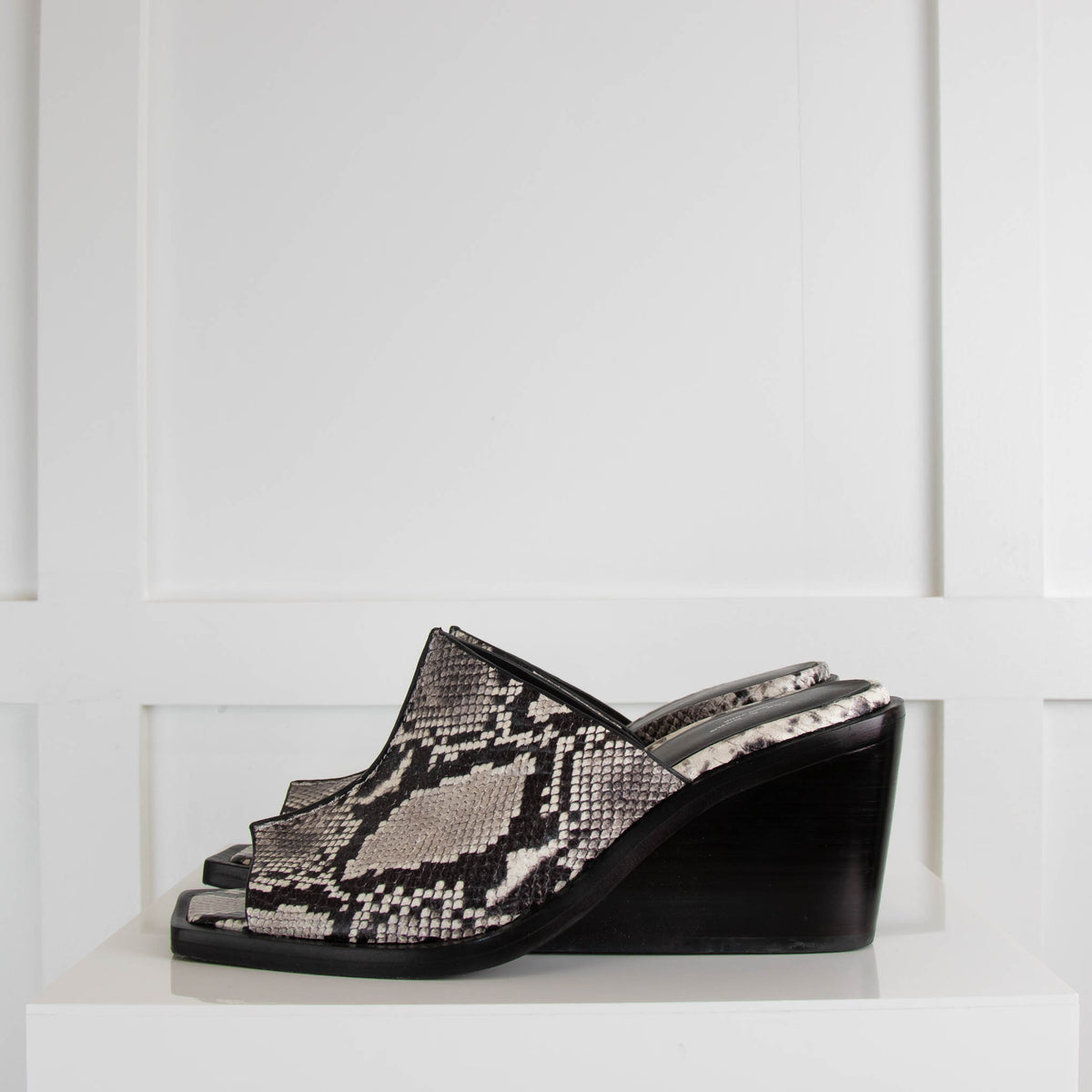 Rag & Bone Santiago Snakeskin Wedge Mules