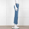 M.i.h Jeans Blue Denim Frayed Detail Flared Leg Jeans