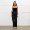 High Dark Denim High Waisted Trousers