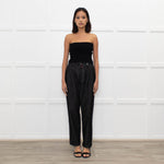 High Dark Denim High Waisted Trousers