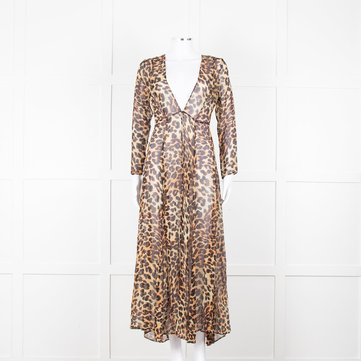 We Are Leone Brown Beige Animal Print Cover-up