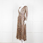 We Are Leone Brown Beige Animal Print Cover-up