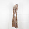 We Are Leone Brown Beige Animal Print Cover-up