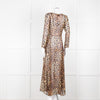 We Are Leone Brown Beige Animal Print Cover-up