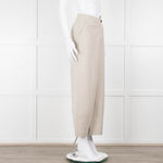 Sarah Pacini Beige Wide Leg Trousers