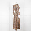 We Are Leone Brown Beige Animal Print Cover-up