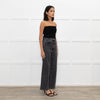 Toteme Black Washed Wide Leg Jeans