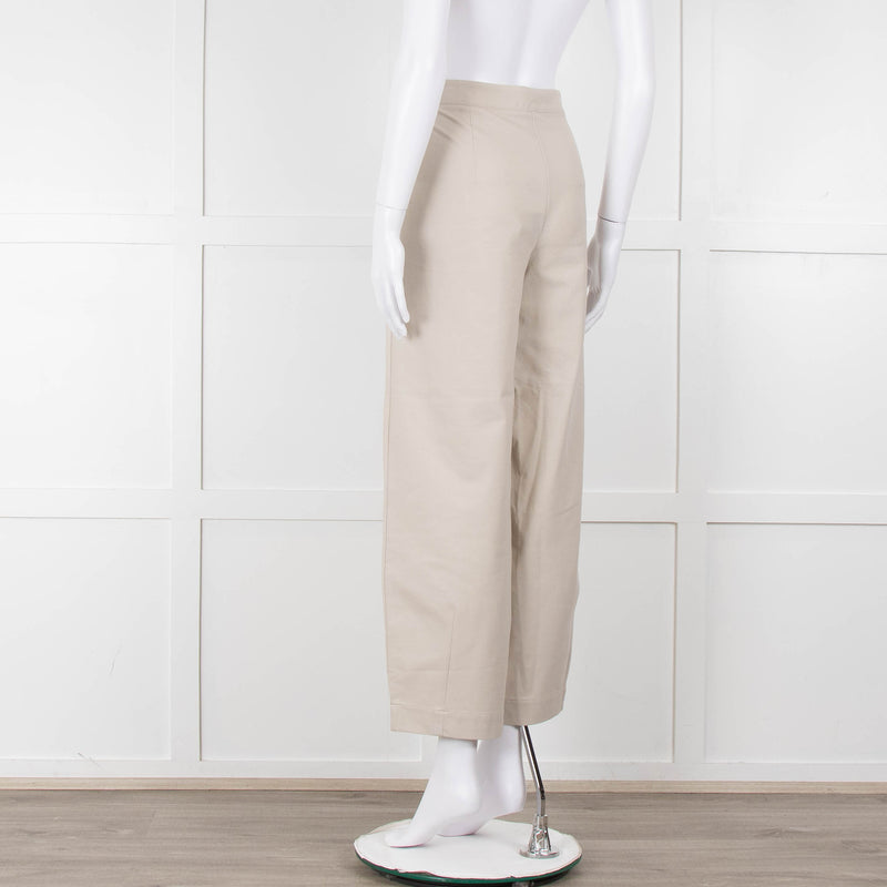 Sarah Pacini Beige Wide Leg Trousers