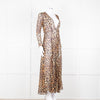 We Are Leone Brown Beige Animal Print Cover-up