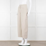 Sarah Pacini Beige Wide Leg Trousers
