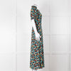 Cefinn Irina Bias Cut Black Multi Maxi Dress