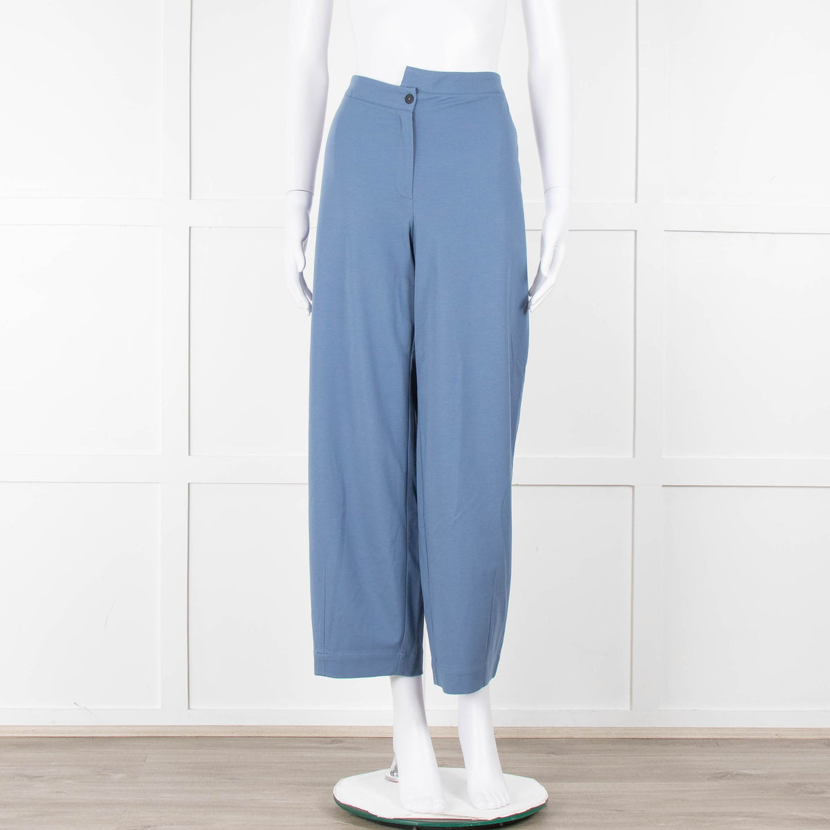 Sarah Pacini Blue Wide Leg Trousers