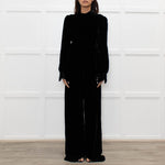 Jane Black Velvet Faux Pearl Detail Jumpsuit