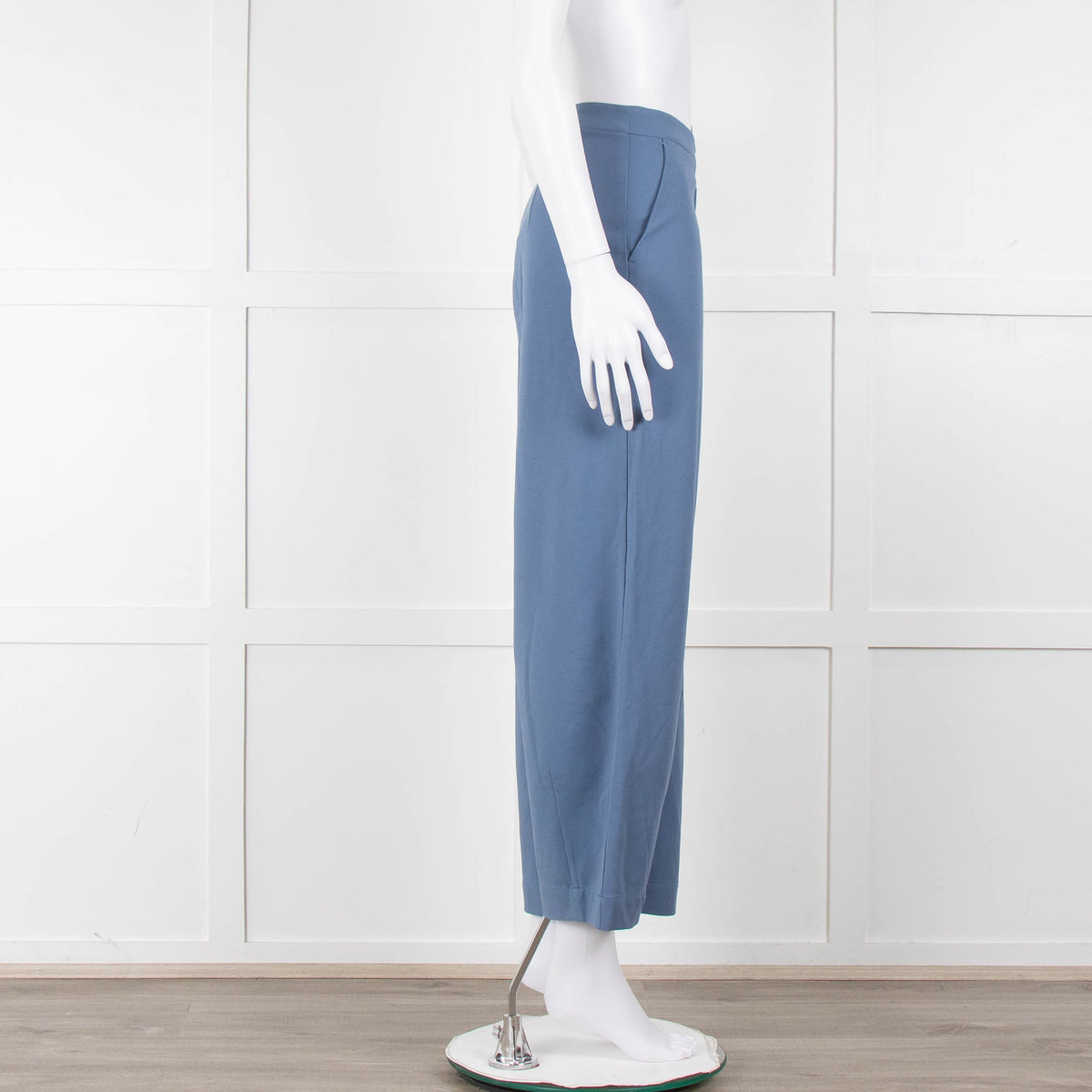 Sarah Pacini Blue Wide Leg Trousers