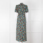 Cefinn Irina Bias Cut Black Multi Maxi Dress