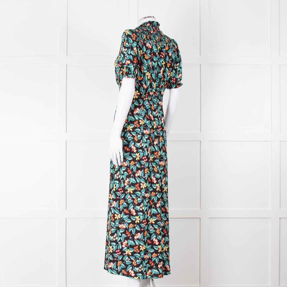 Cefinn Irina Bias Cut Black Multi Maxi Dress