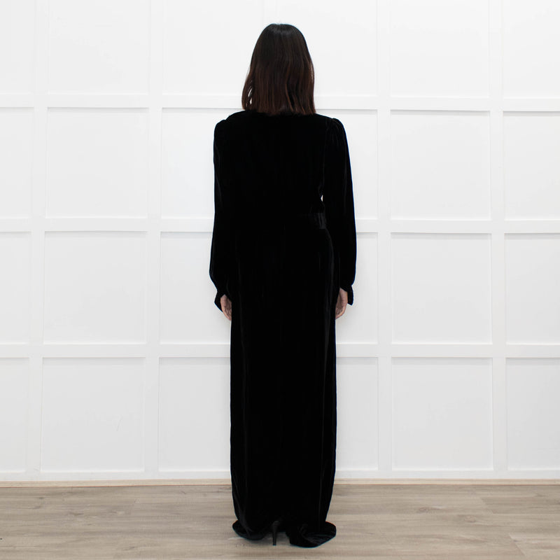 Jane Black Velvet Faux Pearl Detail Jumpsuit