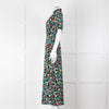 Cefinn Irina Bias Cut Black Multi Maxi Dress