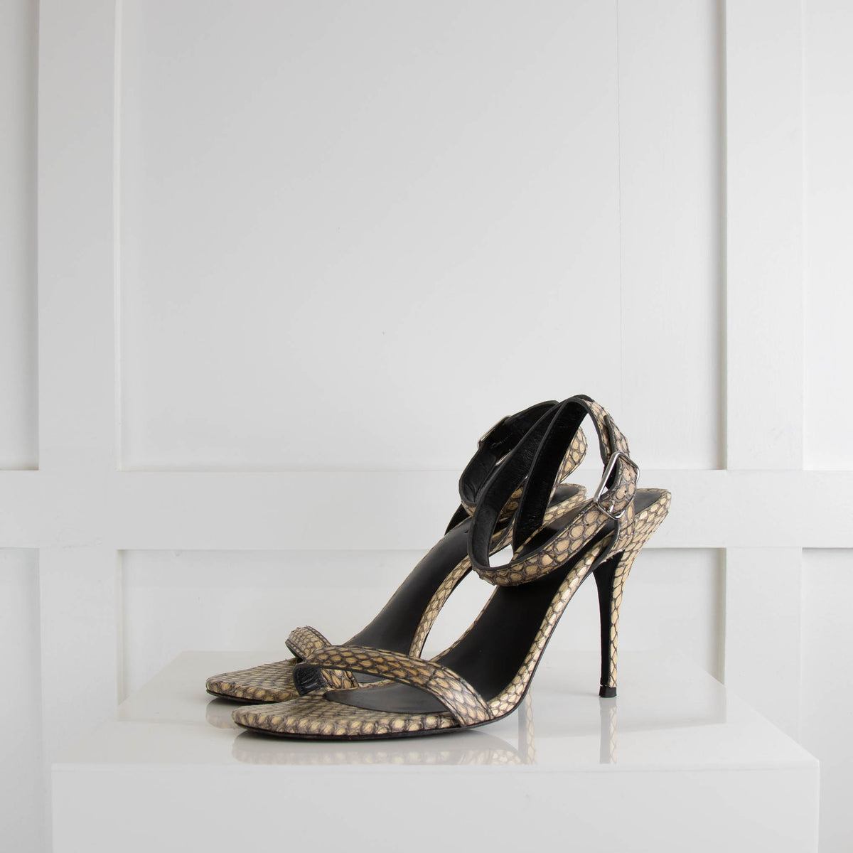 Alexander Wang Snake Print Heeled Sandals