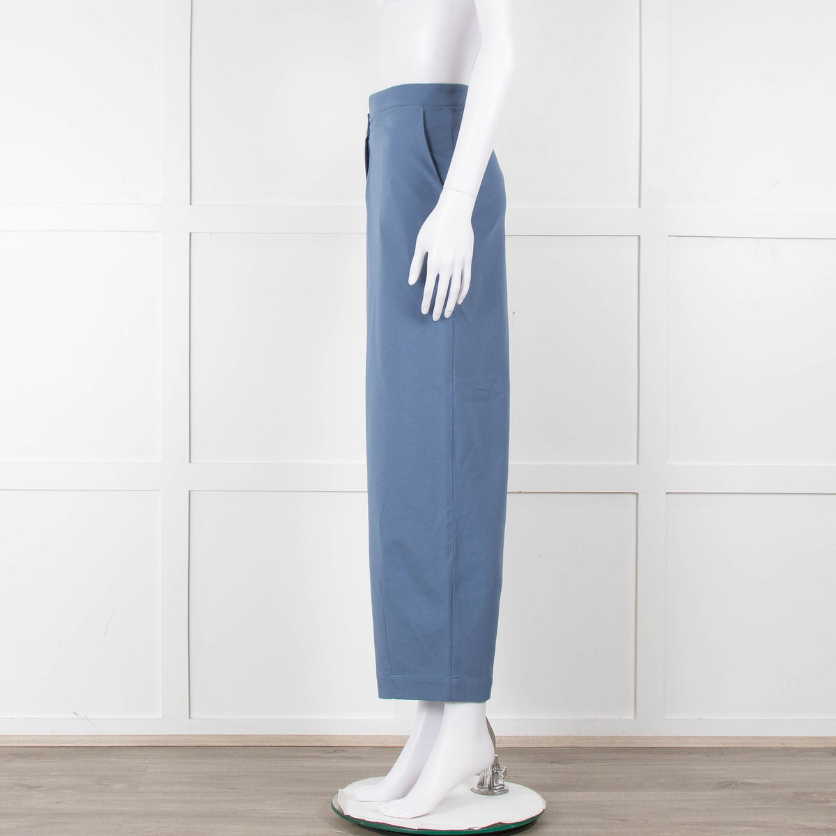 Sarah Pacini Blue Wide Leg Trousers