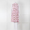 Prada Pink Silk 'Robot' Dress With Drawstring Hem