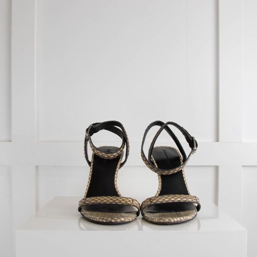 Alexander Wang Snake Print Heeled Sandals